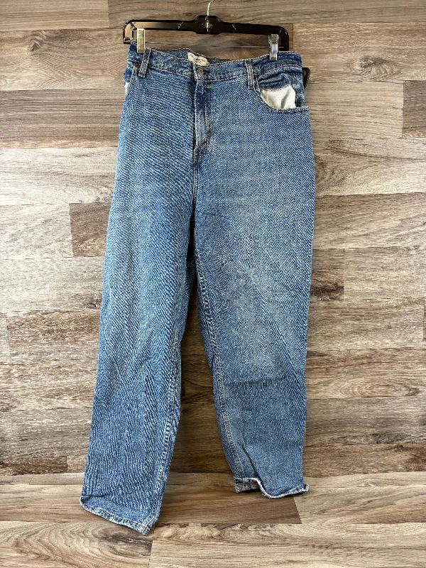 Men's Tapered JeansJeans Straight By Abercrombie And Fitch In Blue Denim, Size: 18