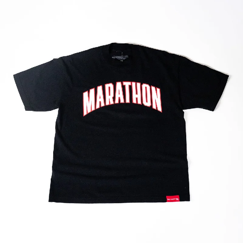 Men's Shirts with Striped PatternsMarathon Varsity T-shirt - Black/White