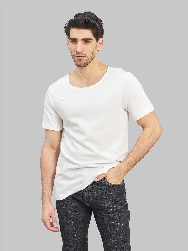 Lightweight Men's Linen ShirtsMerz b. Schwanen 114 1920s 5.5oz Loopwheeled Classic Fit T-Shirt White
