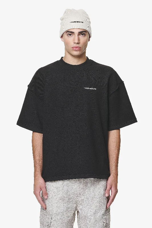 Warm Men's Fleece-Lined TopsWintor Inside Out Boxy Tee Black