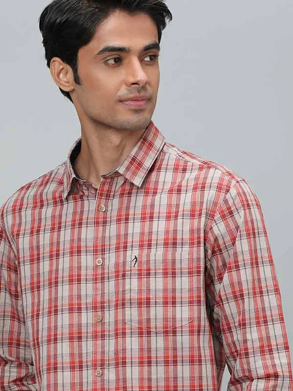 Men's Tennis Shirts for Court ComfortMen Checked Full Sleeve Cotton Shirt