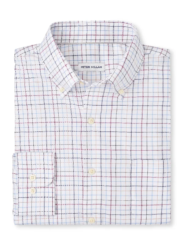 Men's Camping Shirts for Outdoor AdventuresPeter Millar Sydney Crown Lite Cotton-Stretch Sport Shirt in White