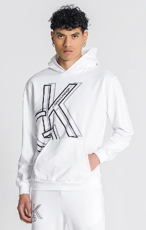 Luxurious Men's Cashmere HoodiesWhite Shadow Hoodie