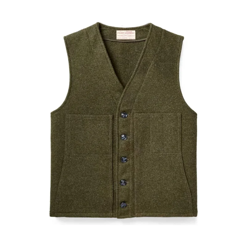 Men's Coats with Removable LiningsFilson Men's Mackinaw Wool Vest - Forest Green